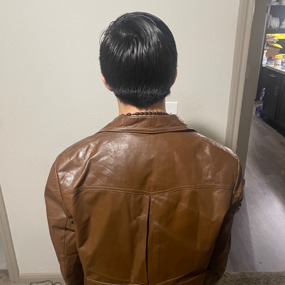 Vintage Japanese custom leather coat Japan leathermaker S M THE POWER - Picture 9 of 9